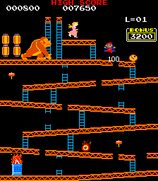 Snapshot of Crazy Kong Part II (alternative levels)