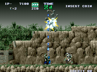 Snapshot of Gunforce - Battle Fire Engulfed Terror Island (World)